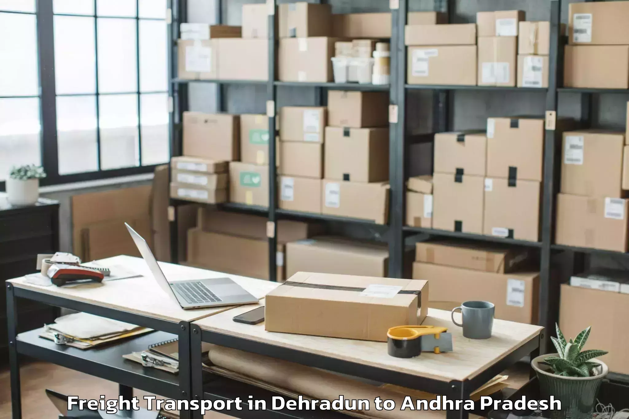 Trusted Dehradun to Challapalle Freight Transport